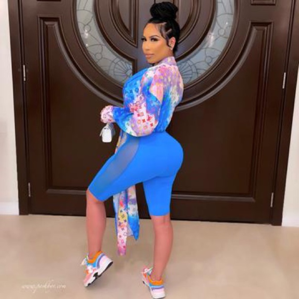 Posh by V Purple Multi Tied Shirt Blouse